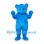 Bear Mascot Costume in Bright Blue with Rounded Ears