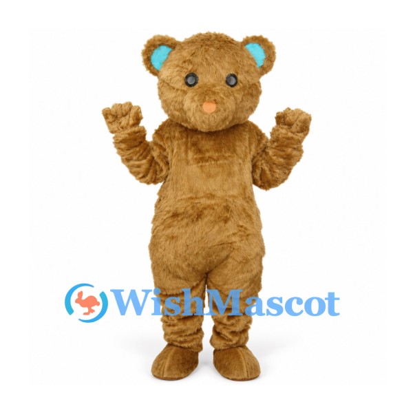 Bear Mascot Costume in Brown with Round Belly