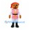 Pirate Bear Mascot Costume with Pink Vest and Red Bandana
