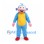 Monkey Mascot Costume in Blue with Yellow Belly
