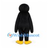 Penguin Mascot Costume in Black with White Belly and Yellow Bill