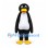 Penguin Mascot Costume in Black with White Belly and Yellow Bill
