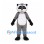 Raccoon Mascot Costume in Gray with Striped Tail