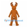 Reindeer Mascot Costume in Brown with Red Nose