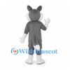 Wolf Mascot Costume in Gray with White Belly