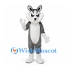 Wolf Mascot Costume in Gray with White Belly