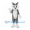 Wolf Mascot Costume in Gray with White Belly