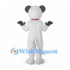 Koala Mascot Costume in Gray with Red Neck Bow