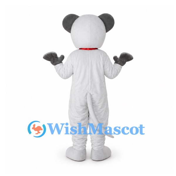Koala Mascot Costume in Gray with Red Neck Bow