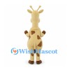Giraffe Mascot Costume in Cream with Brown Patches