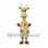 Giraffe Mascot Costume in Cream with Brown Patches