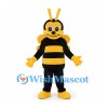 Bee Mascot Costume in Black and Yellow with Wings