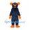 Mouse Mascot Costume in Navy Blue with Orange Ears and Tail