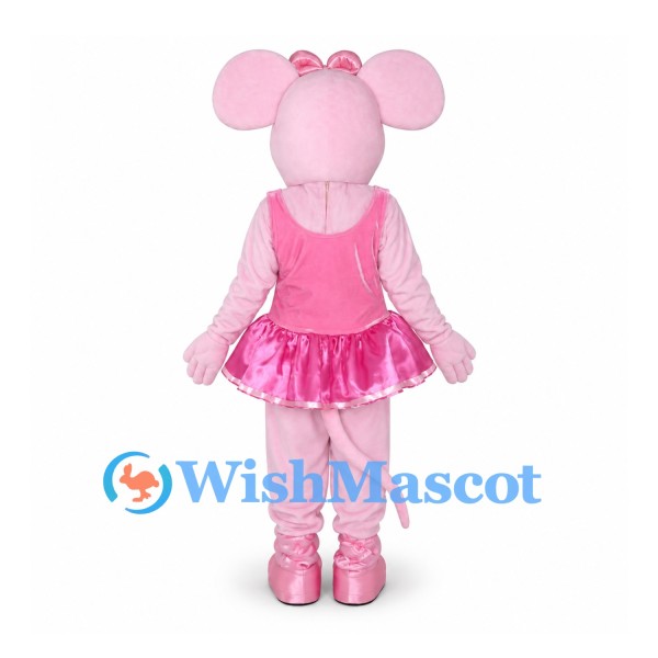 Mouse Ballerina Mascot Costume in Pink with Tutu