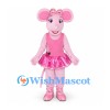 Mouse Ballerina Mascot Costume in Pink with Tutu