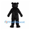 Black Bear Mascot Costume with Silver Gray Belly