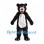 Black Bear Mascot Costume with Silver Gray Belly
