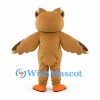 Owl Mascot Costume in Brown with Cream Chest