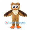 Owl Mascot Costume in Brown with Cream Chest