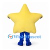 Star Mascot Costume in Yellow with Smiling Face