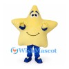 Star Mascot Costume in Yellow with Smiling Face