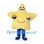 Star Mascot Costume in Yellow with Smiling Face