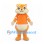 Squirrel Mascot Costume in Orange with Curled Tail