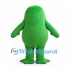 Seal Mascot Costume in Green with Gray Belly
