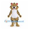 Tiger Mascot Costume in Tan with Black Stripes