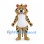 Tiger Mascot Costume in Tan with Black Stripes