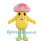 Mushroom Mascot Costume with Pink Spotted Cap and Yellow Body
