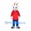 Goat Mascot Costume with Red Shirt and Blue Pants