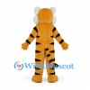 Tiger Mascot Costume with White Belly and Black Stripes