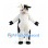 Cow Mascot Costume in White with Black Patches