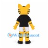 Tiger Mascot Costume with Black Shirt and White Shorts