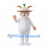 Sheep Mascot Costume with Glasses and Green Head Sprout