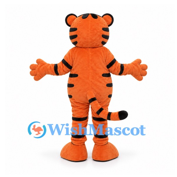 Tiger Mascot Costume in Orange with White Belly and Large Paws