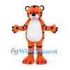 Tiger Mascot Costume in Orange with White Belly and Large Paws