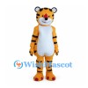 Tiger Mascot Costume in Yellow with Red Nose