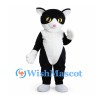 Cat Mascot Costume in Black with White Chest and Paws