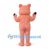 Pig Mascot Costume in Peach Pink with Bright Pink Belly