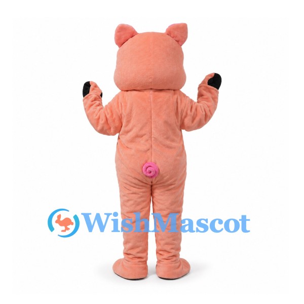 Pig Mascot Costume in Peach Pink with Bright Pink Belly
