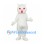 Cat Mascot Costume in White with Red Eyes and Pink Nose