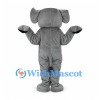 Elephant Mascot Costume in Gray with Red Trunk Tip