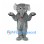 Elephant Mascot Costume in Gray with Red Trunk Tip