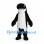 Killer Whale Mascot Costume in Black with White Belly