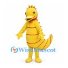 Seahorse Mascot Costume in Yellow with Orange Spines