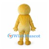 Canary Mascot Costume in Yellow with Red Smiling Mouth