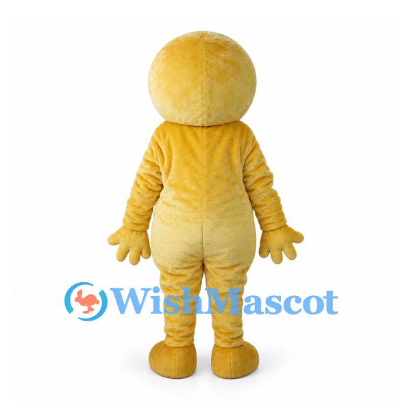 Canary Mascot Costume in Yellow with Red Smiling Mouth