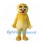 Canary Mascot Costume in Yellow with Red Smiling Mouth